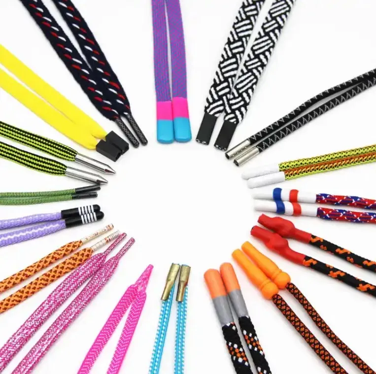 Wholesale Hoodie Drawstring various Colors Round Draw cord string With transparent Tips End