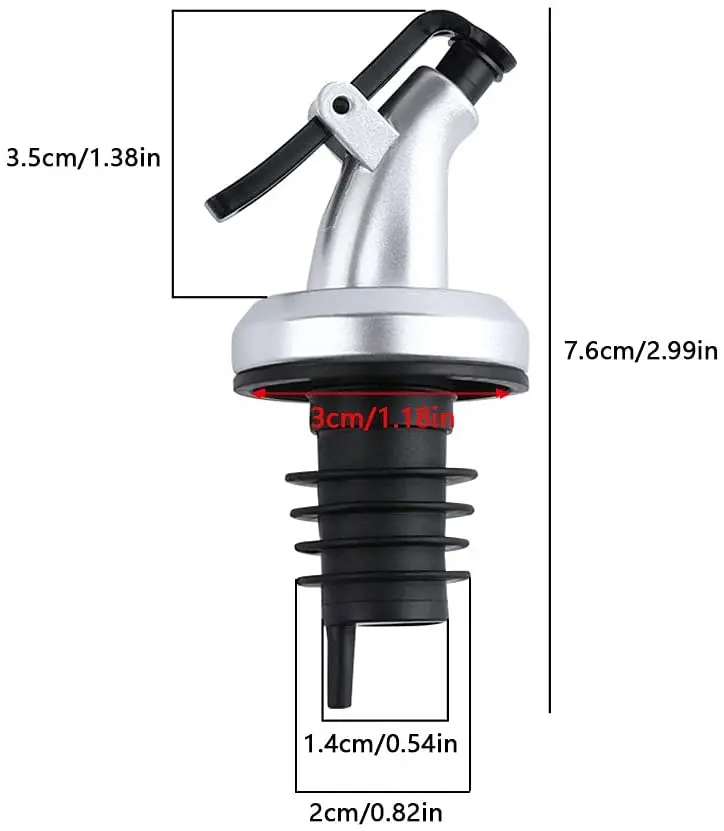 Olive Oil Bottle Stopper Spout Leakproof Nozzle Dispenser Wine Pourer for Oil, Vinegar, Salad, Wine