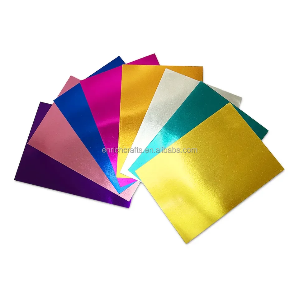 Hot best selling metallic paper holographic A4 cardstock mirror foil metallic cardboard paper