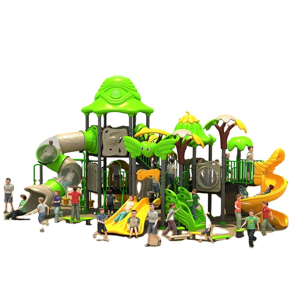 Children Commercial Amusement Equipment Outdoor Playground Manufacturer With Slide For Children Play Set Playhouse