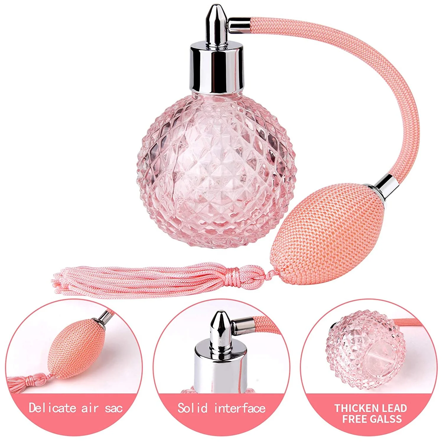 Refillable Glass Atomizer Spray Bottles with Funnels Pipettes Dispenser for Perfume