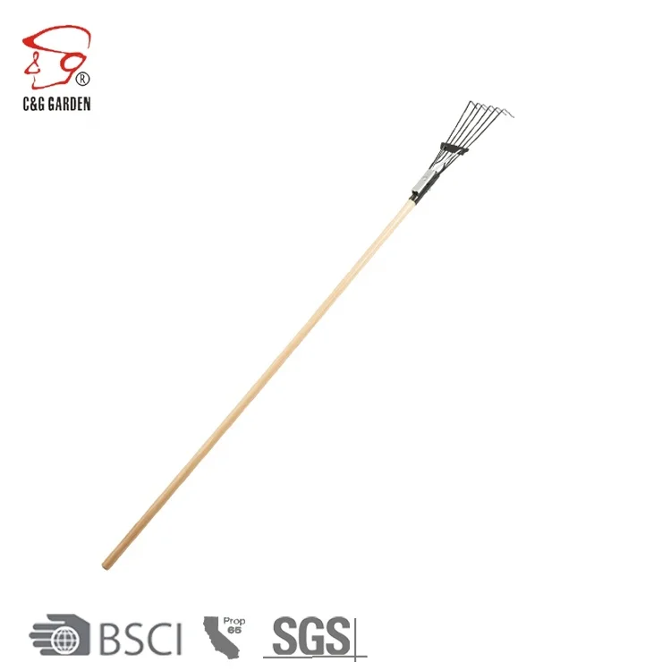 RK6-105  6 tines hand leaf rakes garden rake portable rake for children