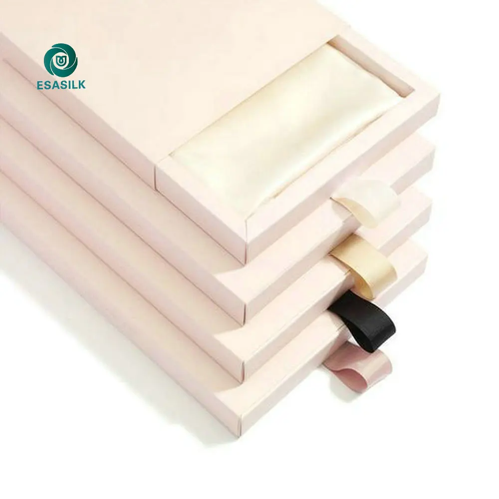 custom 22mm 100% mulberry silk pillow case and silk eyemask gift set wholesale 100 silk pillowcase with box