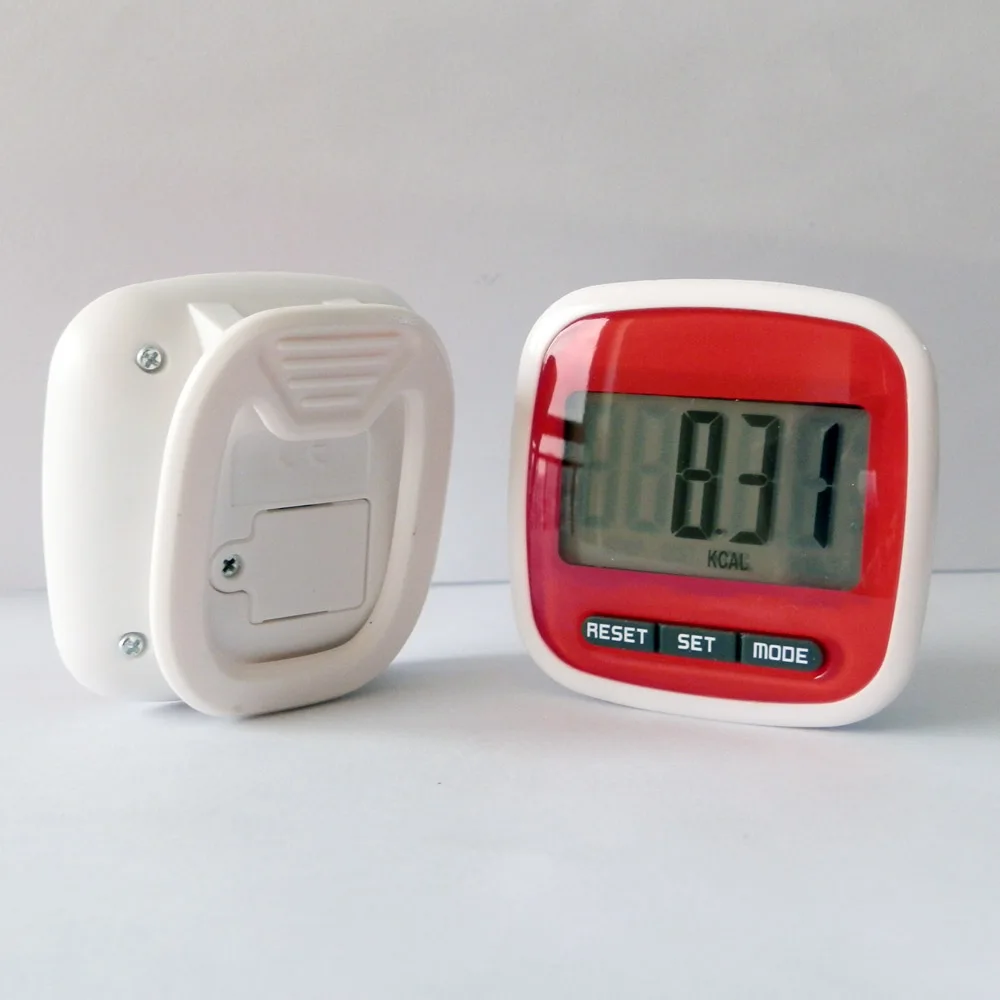 best calories pedometers for walking clip on Big LCD digital custom belt Clip pedometer step counter