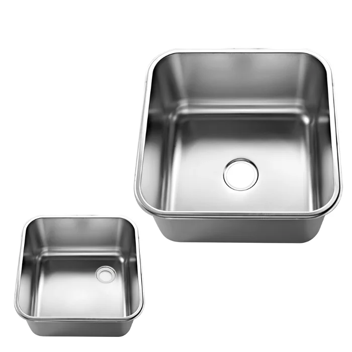 China Supplier Restaurant Project Single Bowl Commercial Tap Kitchen Stainless Steel Pressed Sinks Single Basin Factory