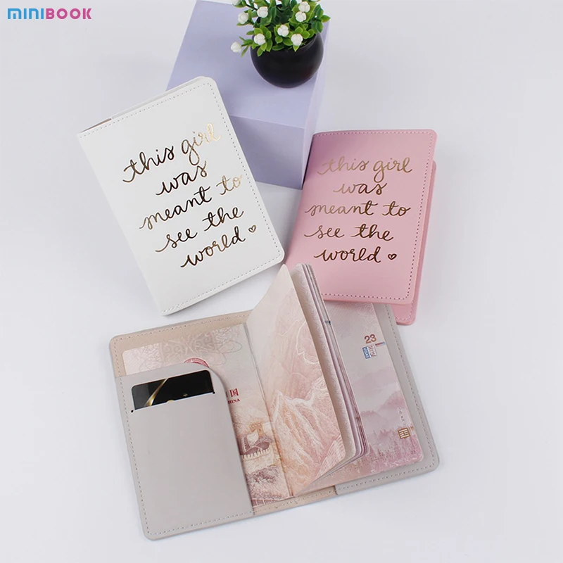 Minibook Oem Custom Brand Travel Passport Cover Holder And Luggage Tag Set In Gift Box Organizer Wallet