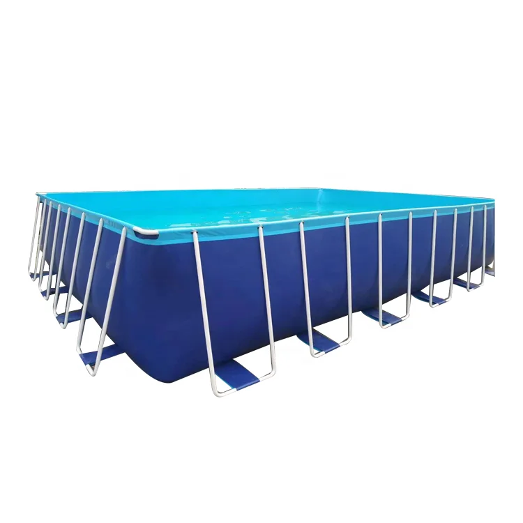 New Design Outdoor Inflatable Rectangular Metal Frame Family Size Kids Water Park Swimming Pool