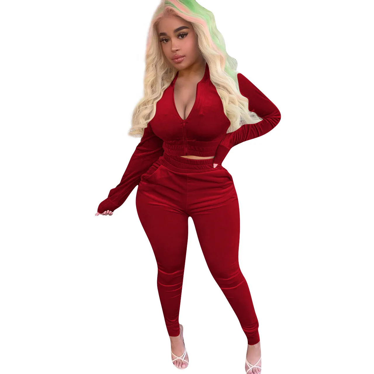 Women sets 2 piece trendy-clothing streetwear loungewear sets womens clothing two piece wholesale clothing vendo