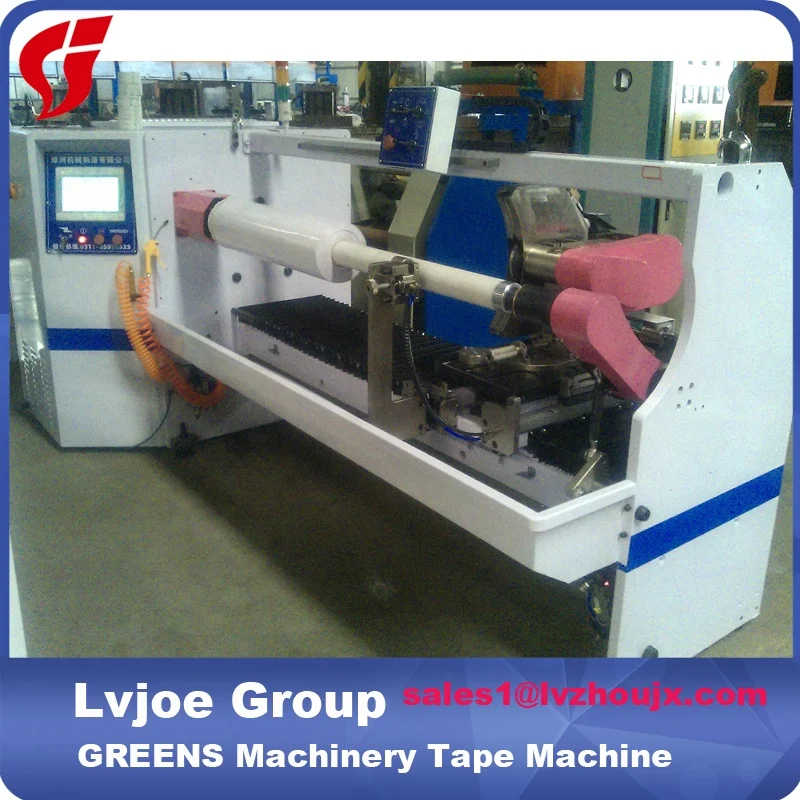 LV-206 PVC electrical insulating adhesive tape slitting machine/aluminum foil tape roll cutter/BOPP gum tape cutting machine