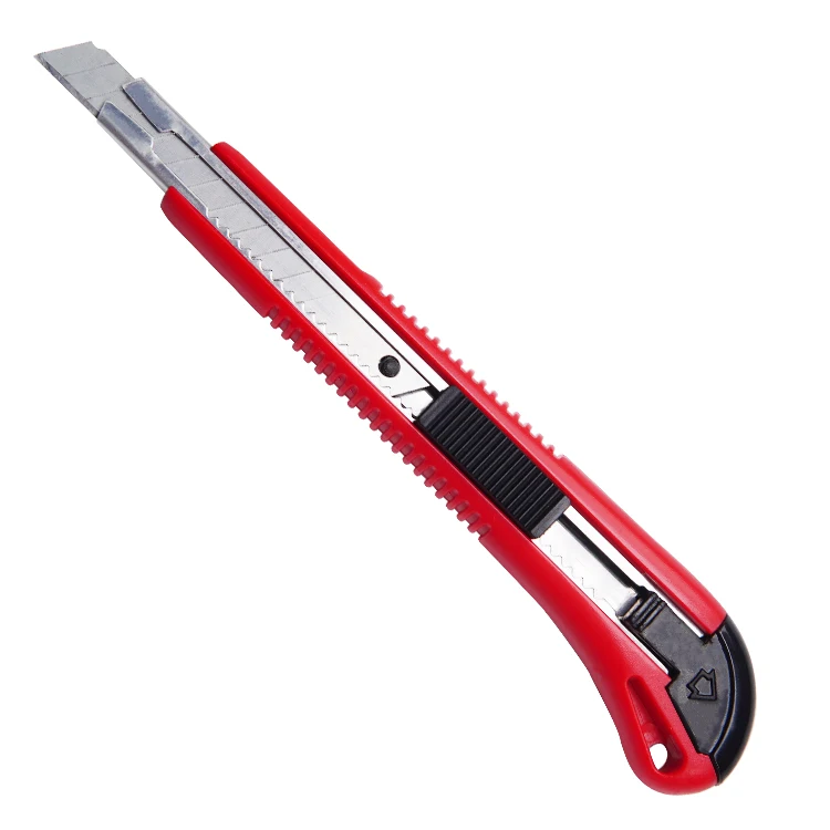 Factory Supply High Quality with metal guide line 9mm slim Carbon Retractable snap off blade Utility Knife