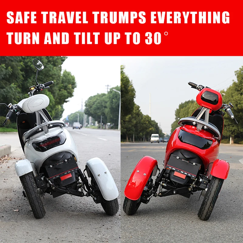 Adult Electric 3 Wheel Scooters Motorcycle 800w Electric Tricycle Scooter 3 Wheels Double Motor