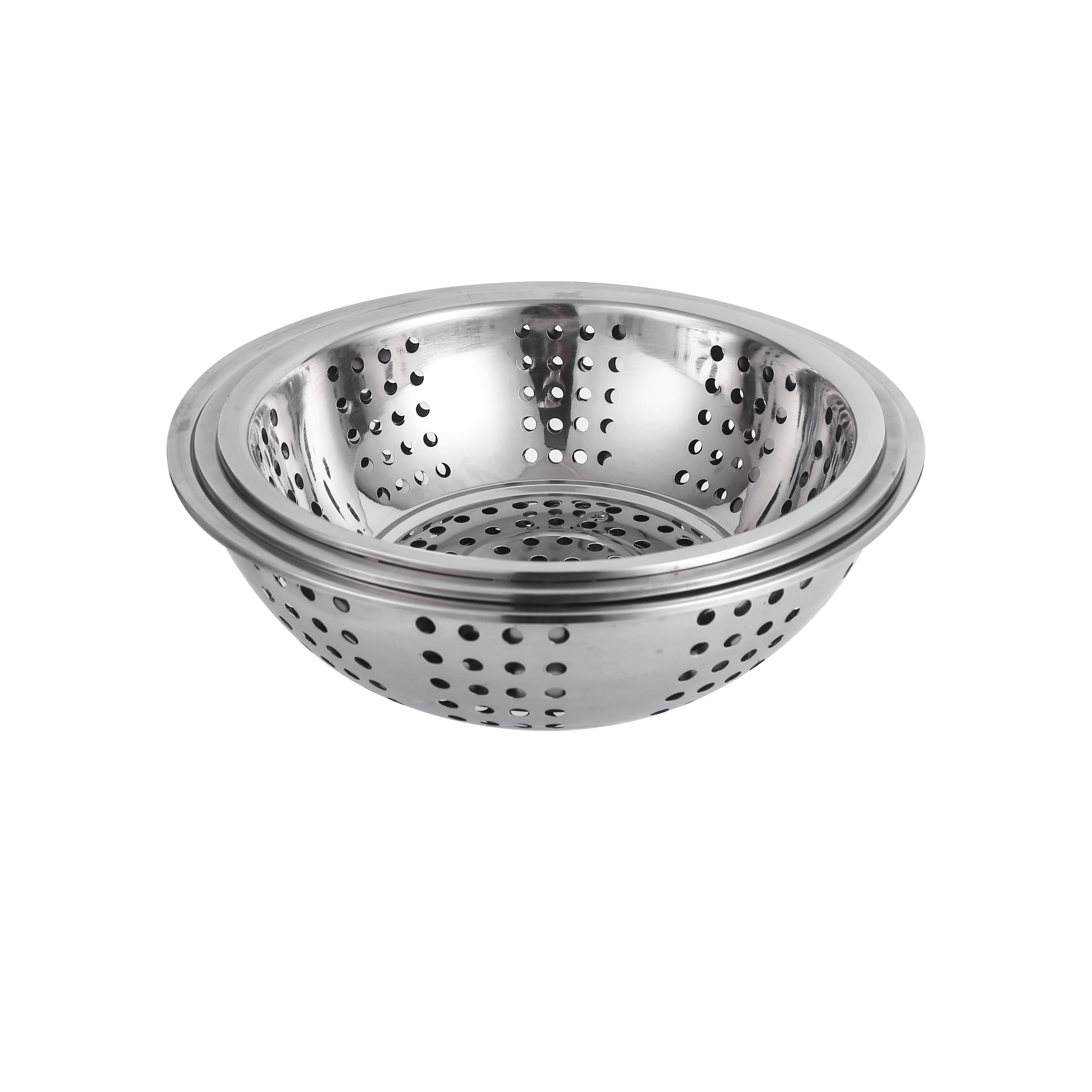 Stainless Steel Rice Colander Fruit and Vegetable Steamer Round Shape Water Strainer