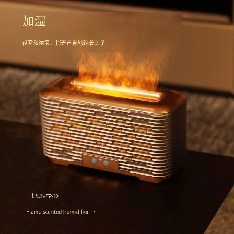 Meisite Volcano Flame Aroma Diffuser 200ml Essential Oil Humidifier & Vaporizer Fire Water Volcano for Home with 1-Year Warranty