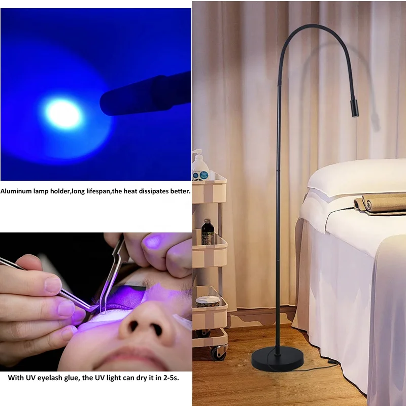 Eyelash LED UV Floor Light for lashes eyelash facial extension light lampara led lash lamp