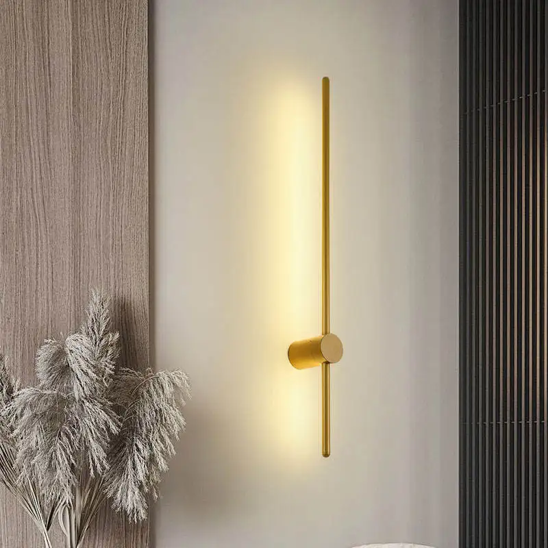 Minimalist Line Wall Lamp Modern Aisle Living Room Tv Background Wall Bedroom Bedside Led Long Strip Vintage Wall Lamp