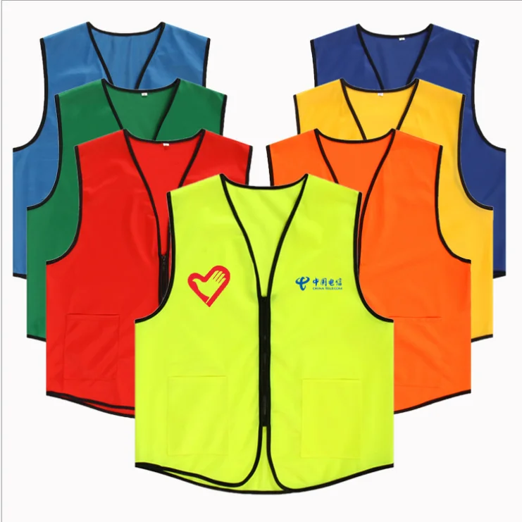 
Solid V-neck thin volunteer vest customization logo Suit vest 