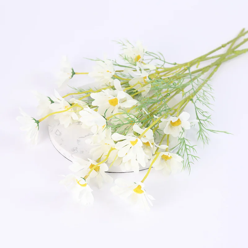 5 heads Artificial Flowers Silk Daisy, Artificial Gerber Daisy Artificial Daisy for Wedding Decoration home decor