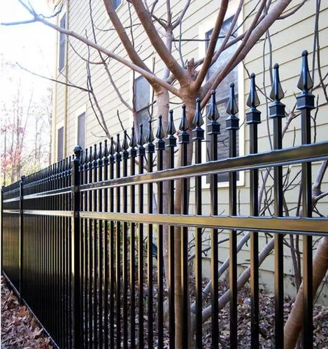 High quality wroght iron fence commercial grade cast iron fence grill design black material iron perimeter steel metal fence