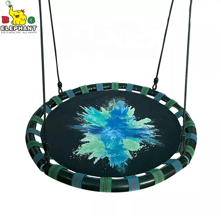 Легкая сборка блюдце дерево качели большая веревка качели с детским гнездом уличные садовые портативные качели