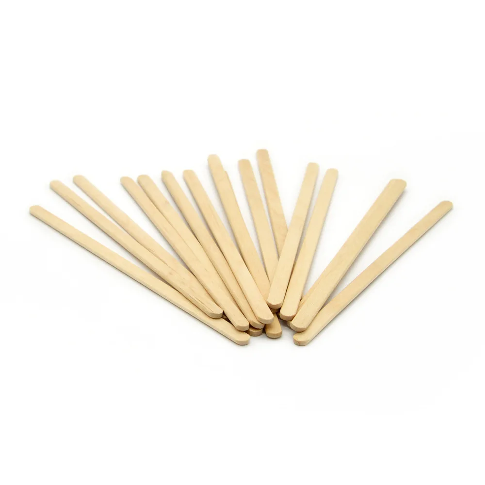 Premium Wood Stirrer Thick Individual Wrapped Wood Coffee Stir Sticks for Tea Beverage Dog Stick Craft Stick