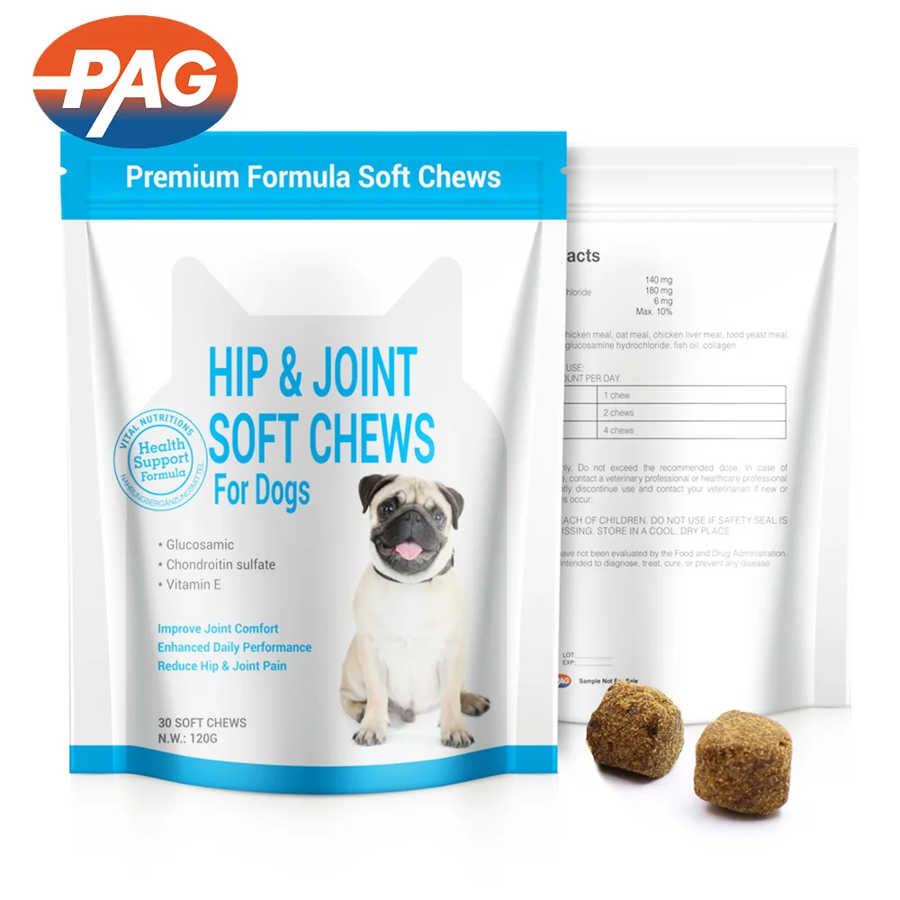 2PCS Ready to Shipping Pet Health Care Glucosamic Joint Care Soft Chews Hip And Joint Supplement Pet Vitamins Dog Vitamins