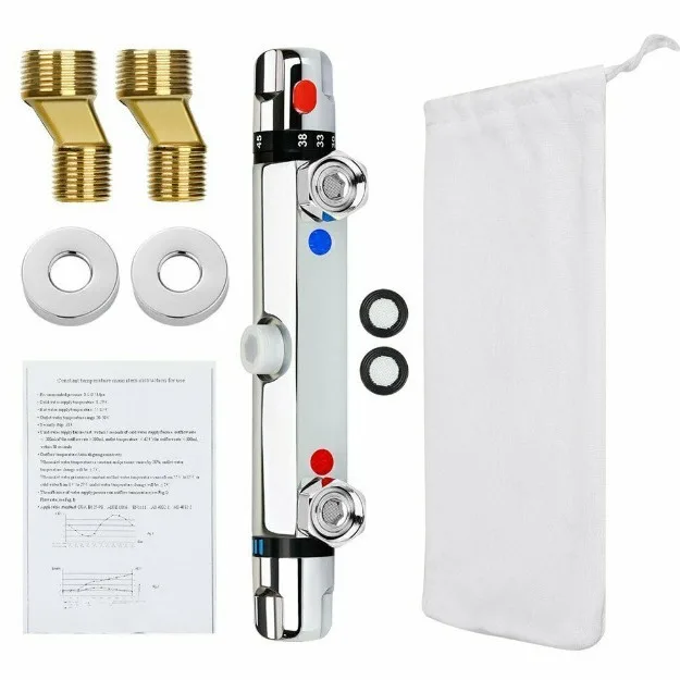 Modern Wall Mounted Brass Shower Thermostatic Faucet Thermostatic Shower Mixer Water Valve Diverter Bathroom Bidet