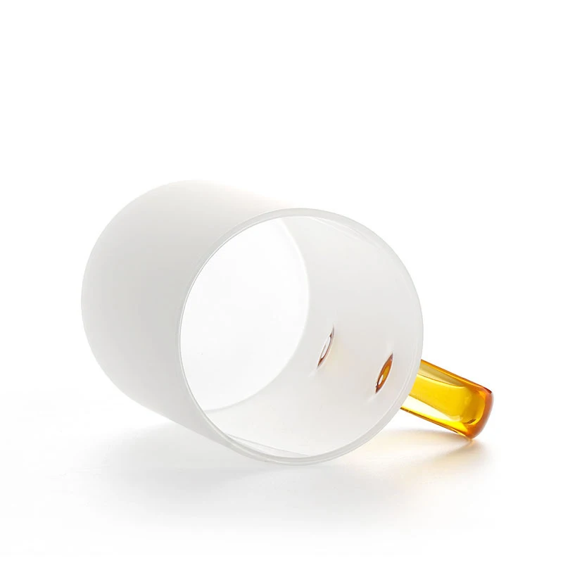 Coffee juice mug wholesale custom simple high borosilicate glass home straight transparent tea office anti-mixing color