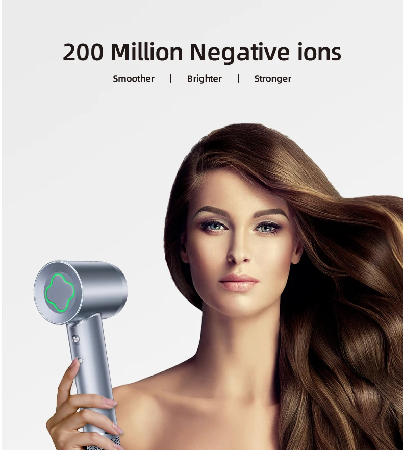 Высокоскоростной ионный фен для волос мощный Фен Secador De Pelo Профессиональный отрицательный высокоскоростной бесщеточный двигатель
