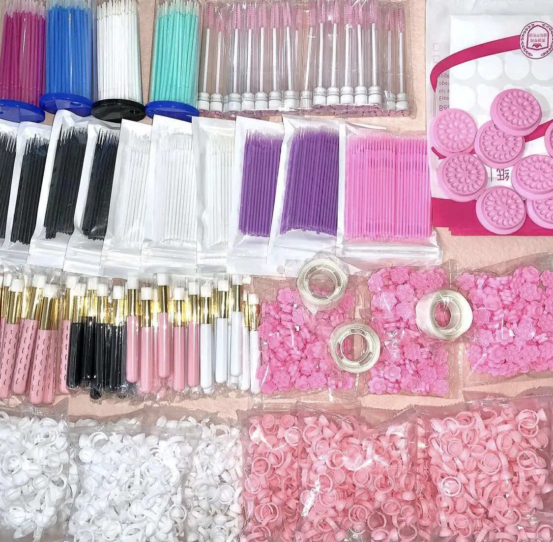 
Profession Eyelash Extension Practice Exercise Kit Makeup Mannequin Head Set private label Graft eyelash extension kit 