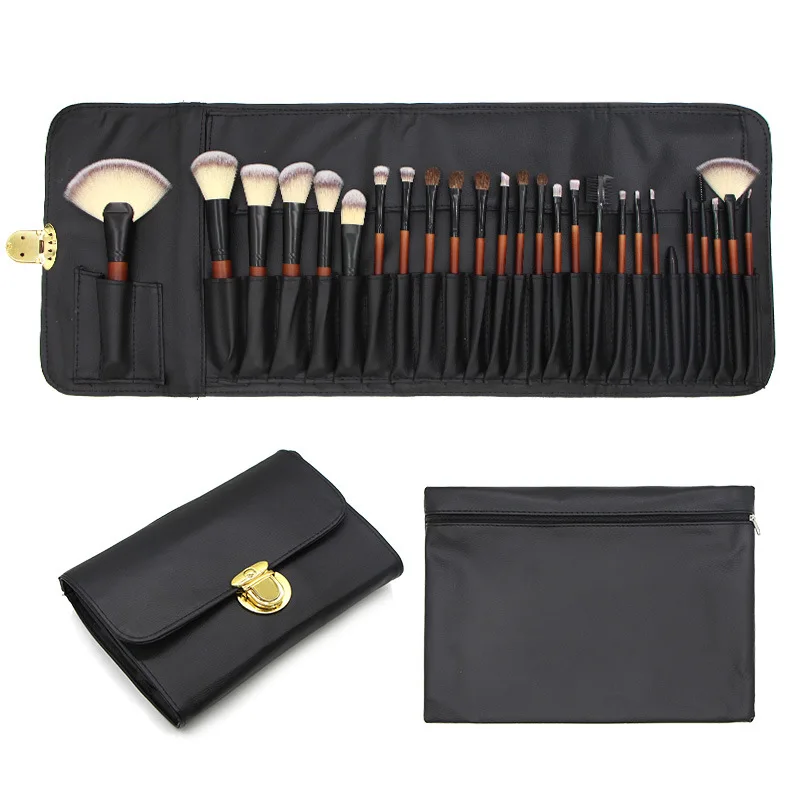26pcs   Brushes Natural Hair Wooden  Makeup Brush Set Professional