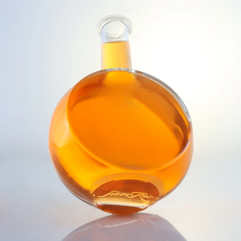 Factory wholesale custom extra white flint 375ml 500ml liquor bottles empty vodka brand whiskey spirits glass bottle