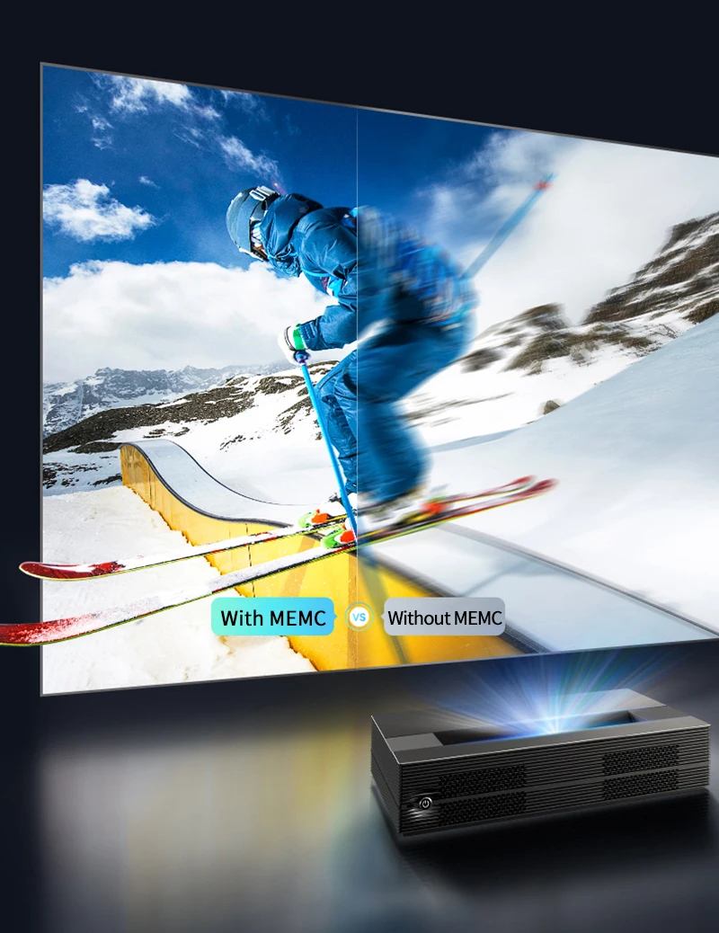 S7 4500 Lumens DLP Display 4K Laser TV Projector Android 150 Inch IR Remote Control Auto Focus Portable Laser TV Projector