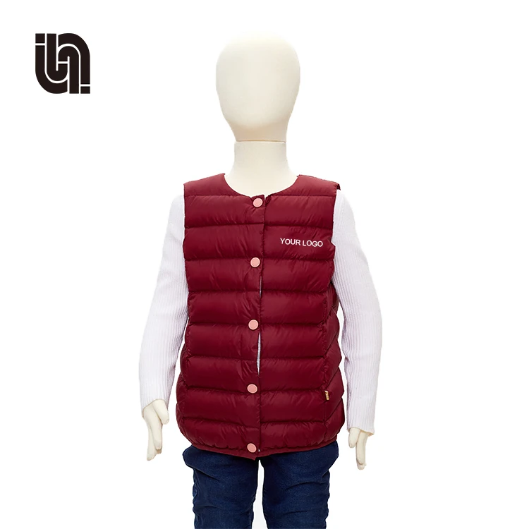 
Custom Kid Lightweight Little Girls Down Vest Jacket 