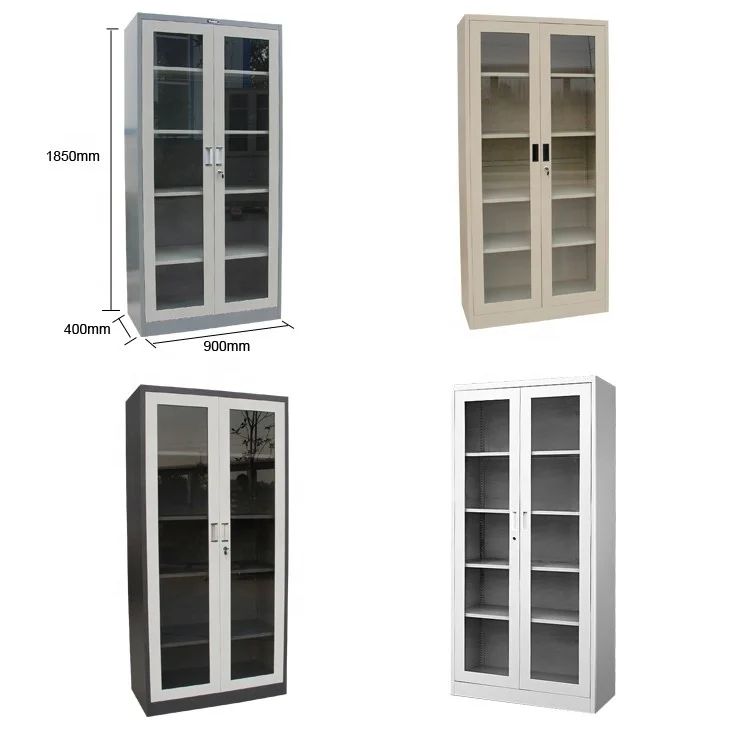 Office Furniture Glass Library Cupboard Glass Door Large Storage File Cabinet Book Cabinet