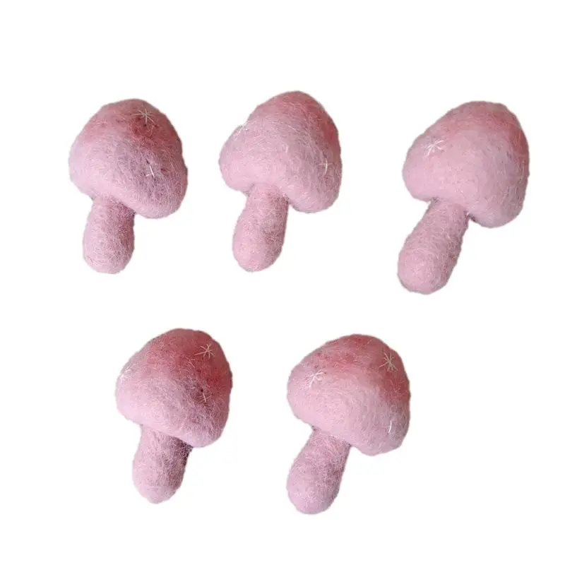 Handmade 5cm Wool Felt Mushroom and Tree Shaped Decorations Home Decoration Supplies Minimum Order 100 Pcs