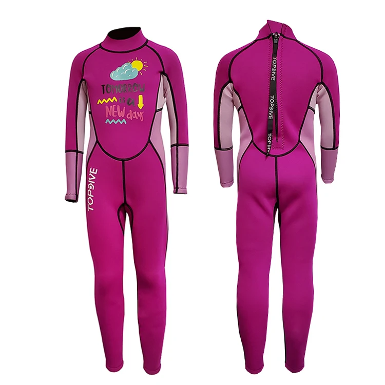 Customized Kids Colorful Wetsuit 3mm Neoprene Fabric Wetsuit Material Baby Wetsuit One Piece Surf Diving Wet Suit