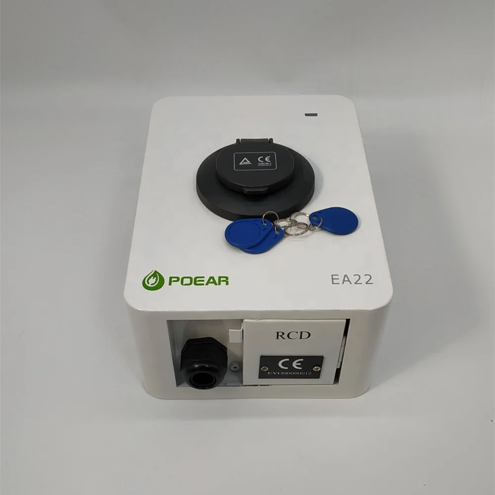 
22KW 400V 32a wall mount ev charger,ac ev charging station type 2 socket and type B RCD,OEM 