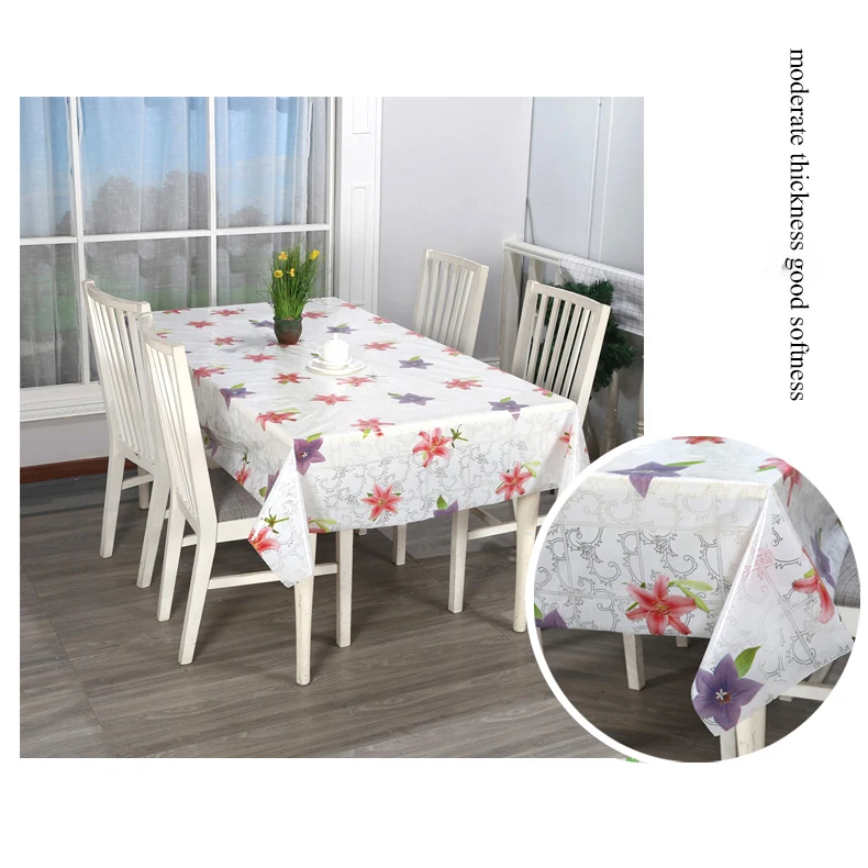 Tablecloth clear plastic table cover pvc embossed table cloth