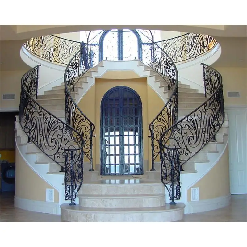 CBMmart curved design wrought iron porch railing balcony