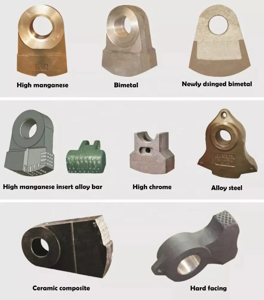 Long service life cement plant hammer crusher wear parts clinker hammer with alloy welding for clinker crushing Casting Parts