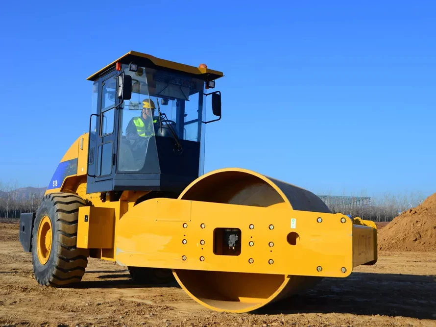Shandong Qingzhou 18 Tons Single Drum Roller SEM518 Excellent Price with 8 Ton Diesel Engine and Core Components-Bearing Gear