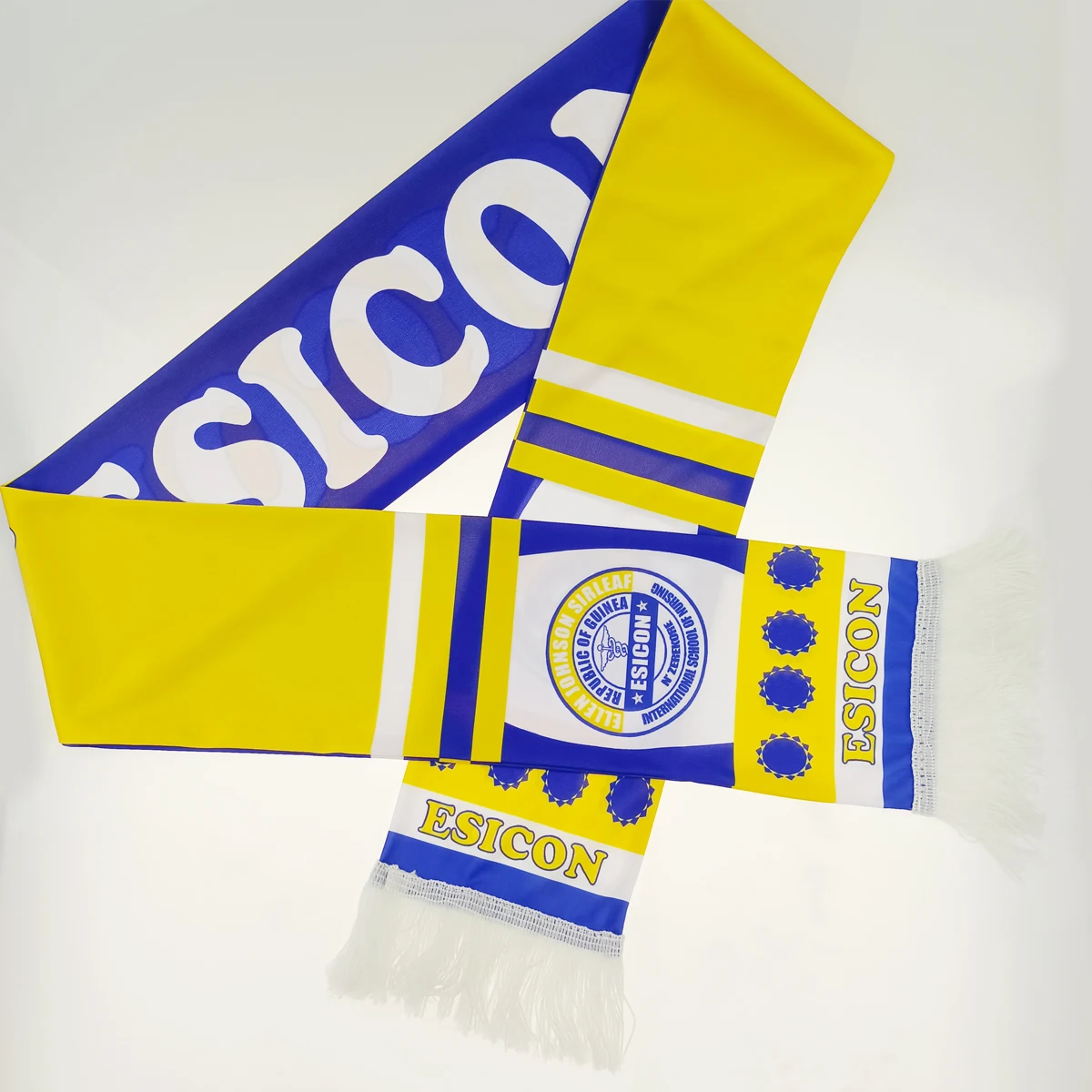 Hot Sale Bulk Custom Logo Free Sample Scarf Soccer Silk Cheer Club Souvenir Fan Scarf