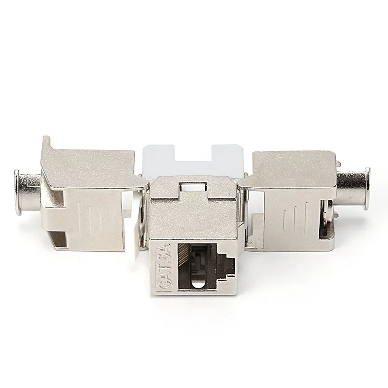 Zinc Alloy Shielding Cable Patch Panel RJ45 Keystone Jack CAT6A