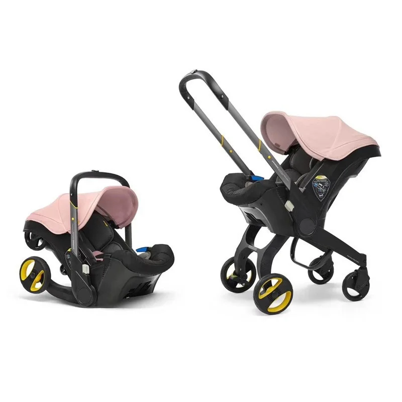 2024 new style Car safety seat 4-in-1 high view push chair folding sleeping lying baby stroller for newborn
