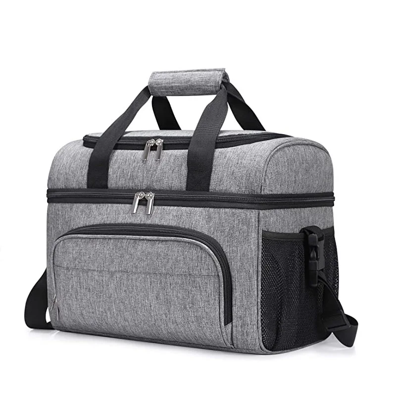 Large Insulated Lightweight Portable cooler shock ice packs Picnic Beach Work Trip Travel Cooler Bag freezable Lunch Bag
