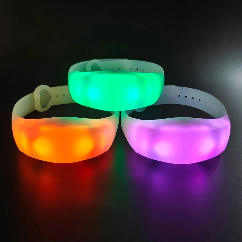 Newest Luminous Colorful LED Wristband Led Bracelet New Year Easter Rabbit Toggle Switches Easter Accessories