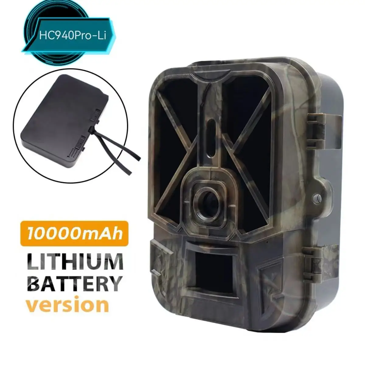 HC-940pro-li 4G 4K 30MP Trail Camera 8000mA LI-Battery Waterproof Supports Picture Video Transmission Live Video Compatible SD