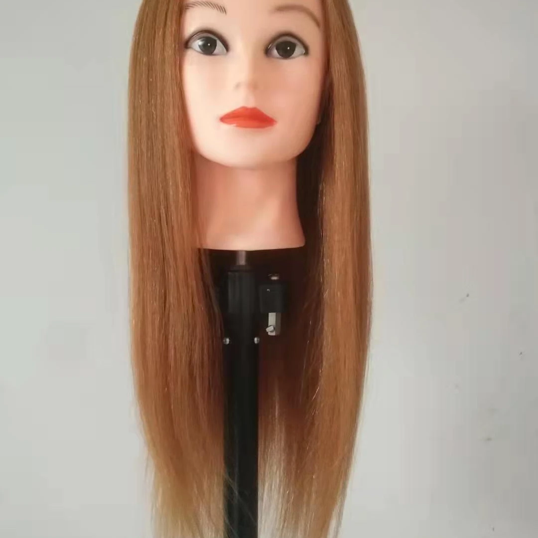 2021 cheap cosmetology salon Practice Human Hair Training Head For Barber Shop