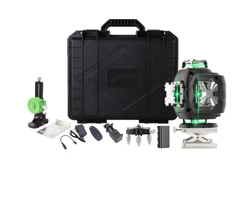 Lazer Level Green Beam Laser Cross  4D Laser Nivel  Machine  16 Self-leveling 360 Green  Rotary Laser Level