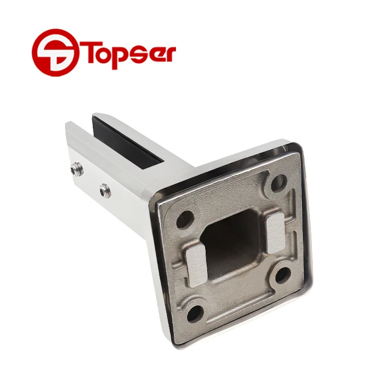 Stainless Steel 2205 / 316 Balcony Pool Clamp Chrome 200MM  Frameless Glass Railing Spigot